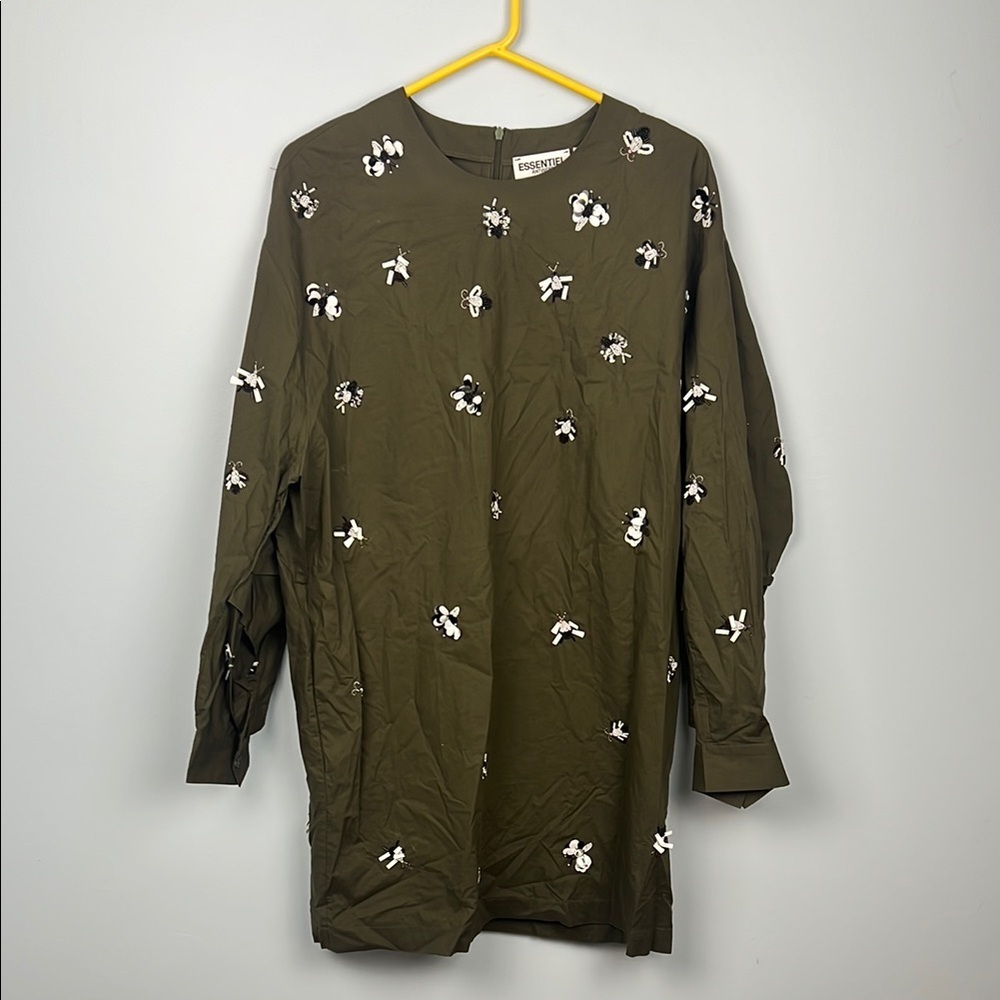 Essentiel Antwerp Zug Butterfly sequin shift dress size EU 38